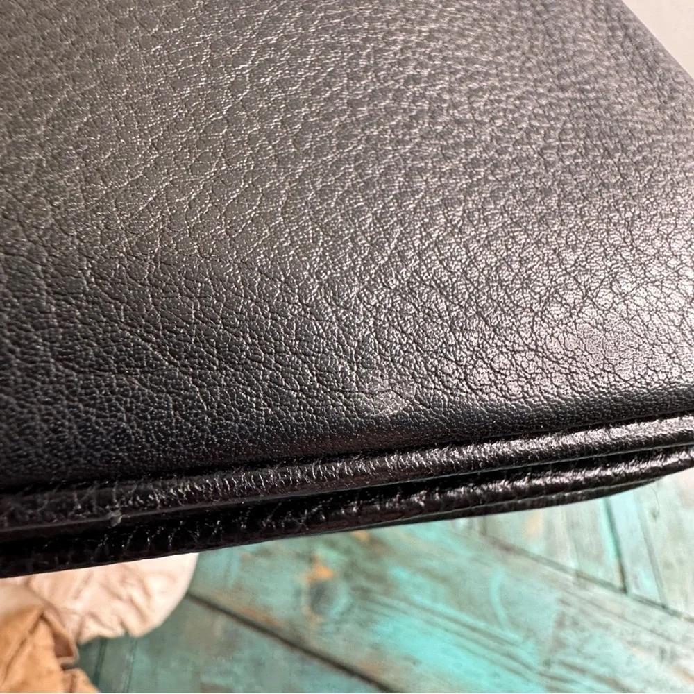 Kate Spade Triple Gusset Crossbody Handbag Black Pebble Leather $279 - Picture 12 of 13